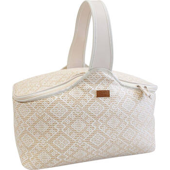 LVD Insulated Durable Amalfi Picnic Cooler Carry Bag 52x30cm White/Cream