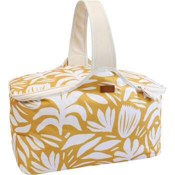 LVD Insulated Sundance Picnic Cooler Carry Bag 48x26cm White/Yellow