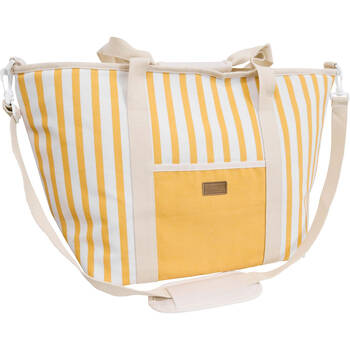 LVD Lightweight Beach Cooler Canvas Lined Tote Bag 51x23x34cm Sun