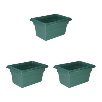 3PK Homeleisure Window Box 270mm Green Outdoor Garden 