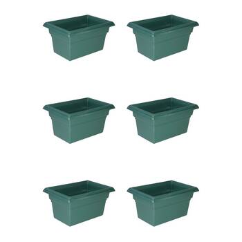 6PK Homeleisure Window Box 270mm Green Outdoor Garden 