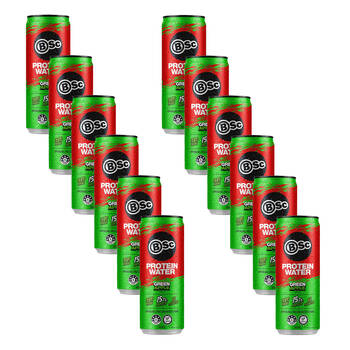 12PK BSc 15g Protein Sparkling Water Can Post Workout 355ml Green Apple