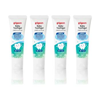 4PK Pigeon Baby Toothgel Natural Flavour Flouride Free Toothpaste Food Grade 6m+