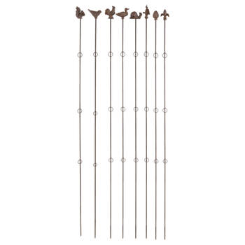 8pc Esschert Design Plant Support Straight 175cm Garden Decor