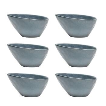 6PK St. Claire Round Bowl Soup/Rice Food Serving 17x13cm Reactive Blue