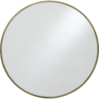LVD Lily Metal 100cm Mirror Round Wall Hanging Display - Gold