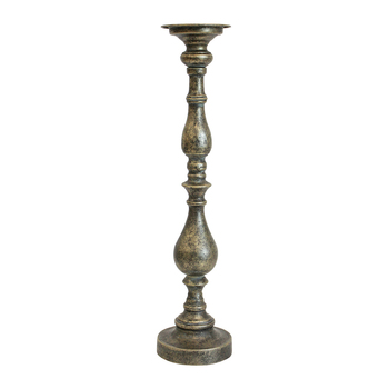 LVD Metal 54cm Antiqued Pillar Candle Holder Stand Decor - Bronze
