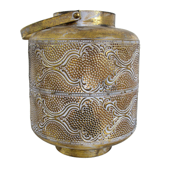 LVD Metal Mae 26cm Lantern LED Candle Holder Large - Gold