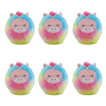 6PK Yoonique 4 In Fuzzy Foam Balls Slow Rise S1 Assorted Kids 3y+