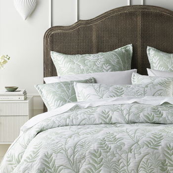 Bianca Eden Queen Bed Polyester Bedspread/2x Pillowcases Home Bedding Set Sage