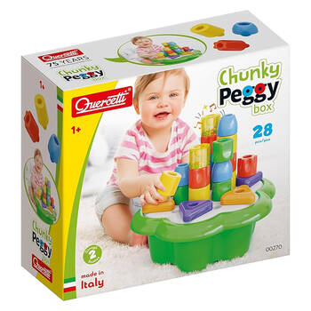 8pc Quercetti Chunky Peggy  Sorting Box Educational Toy 1y+