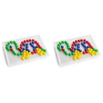 2x 60pc Quercetti Quercetti Plastic Peg Board Toy 3-6y