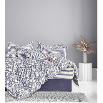 Ardor Double Bed Quilt Cover Set Mia Cotton Mauve