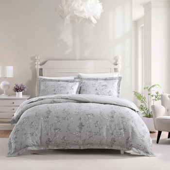 Laura Ashley Elderwood Quilt Cover Set Double - Steel