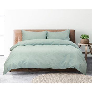 Ardor Boudoir Queen Size Everly Quilt Cover Bedding Set Eucalyptus