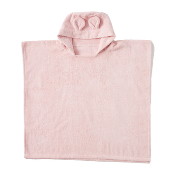 Jiggle & Giggle Cotton Sunshine Hooded Poncho Baby Bath Clothing - Pink