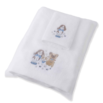 Jiggle & Giggle Pawsome Baby Bath Towel & Face Washer w/ Organza Bag