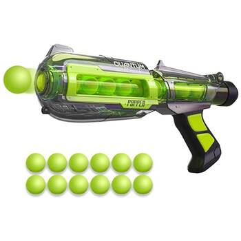 Pop Bro Quantum Popper w/ 12 Foam Balls Kids/Children Green/Blue 3y+ Assorted