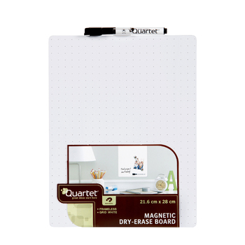 Quartet Magnetic 21.6x28cm Grid Whiteboard Tile Dry-Erase Board