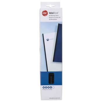 25PK GBC EVB A4 4-Prong Binding Strips For Velobind Binding Machine BLK