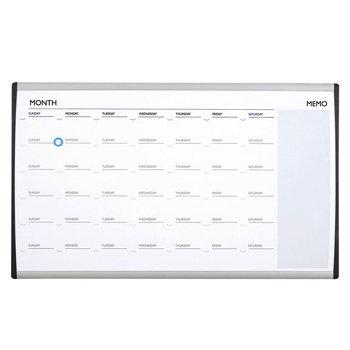 Quartet ARC Cubicle Magnetic Whiteboard Calendar w/ Pen 76x46cm