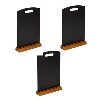 3PK Quartet Chalk Board Menu w/ Stand 30x21cm