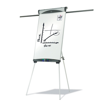 Quartet Euro Magnetic Easel Flipchart w/ 68.5x99cm Dry-Erase Whiteboard