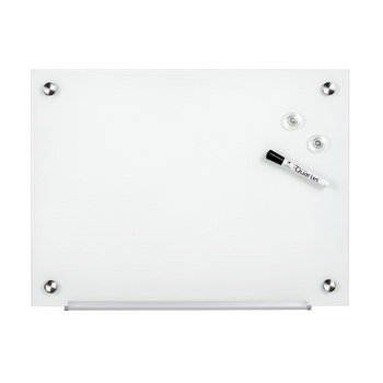 Quartet Frameless Magnetic 45x60cm Tempered Glass Board Dry-Erase Surface