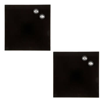 2PK Quartet Glass Board 300x300mm Black