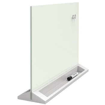 Quartet 43x58.4cm Glass Board Desktop Panel Magnetic Dry-Erase w/ Marker