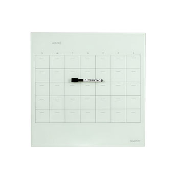 Quartet Frameless 45x45cm Dry-Erase Desktop Glass Planner Board