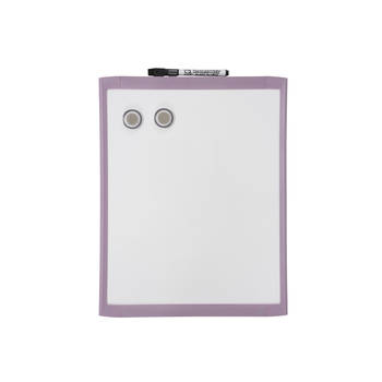 28X36Cm Purple Wall Mountable Magnetic Whiteboard/Picture Frame W/Marker/Magnet