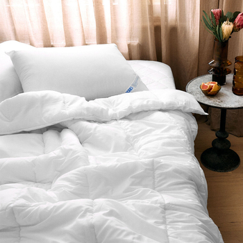 Dickies King Bed Anti-Microbial Quilt White