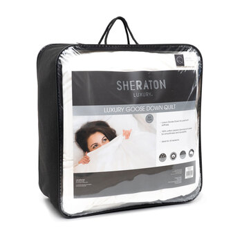 Sheraton Luxury King Bed Goose Down Fibre Quilt White 240 x 210cm