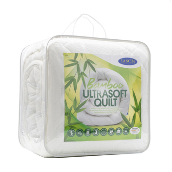 Jason Queen Bed Bamboo Bedding Ultrasoft Quilt/Doona - White