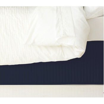 Ardor Boudoir Queen Bed Quilted Valance Navy