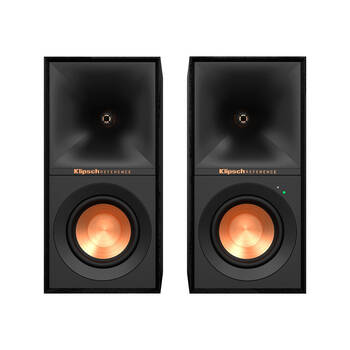 2x Klipsch R-40PM Powered Wireless Bluetooth Bookshelf 70W Speakers Black