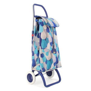Rolser I Max Agatha Ruiz de la Prada 2 Wheel Foldable Shopping Trolley Blue