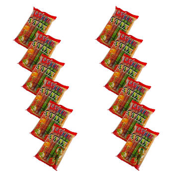 12x 20pc Wobbli Fruit-Filled Jelly Stix Dairy-Free Lollies Candy 20ml Assorted