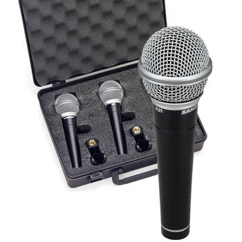 Samson R21S 3Pack Dynamic Microphone Set/Mic Clip/Case For Vocal/Gig/Live/Studio