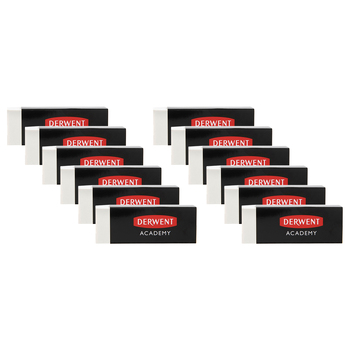 Derwent Academy Art Craft Eraser For Graphic Pencils 12PK