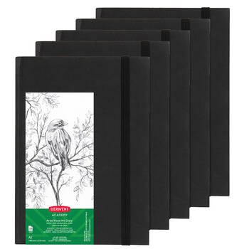 Derwent Academy Hardcover A5 128PG Artist Visual Art Diary 5pk