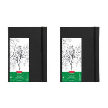Derwent Academy Art Craft A4 Visual Diary Hardcover 120pg 2PK