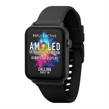 Reflex Active Series 30 Amoled Smart Watch with Black Case & Black Straps