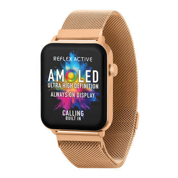 Reflex Active Series 30 Amoled Smart Watch with Rose Gold Case and Mesh