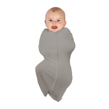 Baby Studio Swaddle Pouch Breathable Bamboo Warm Grey Size 0-3m Small