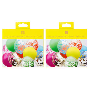 2x 12pc Talking Tables Confetti & Solid Colour Balloons Party Decoration