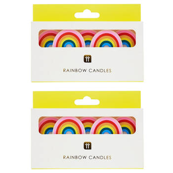 2x 5pc Talking Tables Rainbow Shaped Birthday Candles Party Decoration