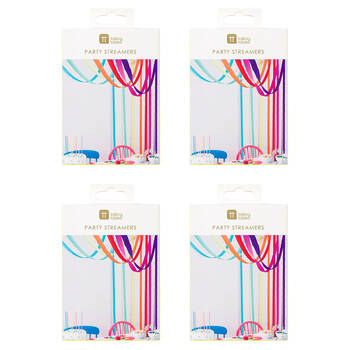 4x 7pc Talking Tables Paper Streamers Banner Party Decoration Rainbow