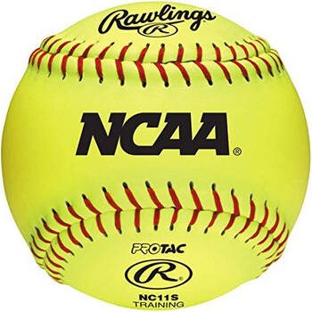 Rawlings 11" NCAA Soft Poly-Core Recreational Fastpitch Softball Yellow